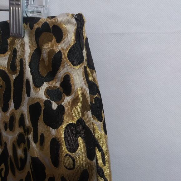 Nine West Jacquard Mini Skirt Leopard Print NWT Size L - Picture 5 of 10